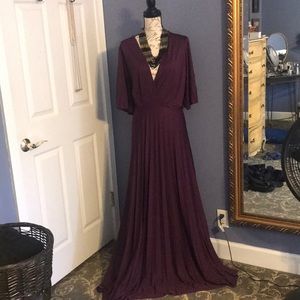 ASOS Purple Pleated Maxi Dress